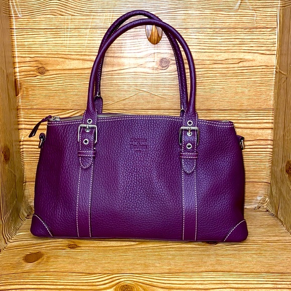 Dooney & Bourke Handbags - NWOT Dooney & Bourke Aubergine doomed satchel orig:$275.00 💯deal💯 mint 10/10🔥